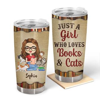 Just A Girl Who Loves Books Custom Tumbler - Gift for Reader - Thegiftio UK