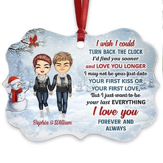 Couple I Wish I Could Turn Back The Clock Custom Ornament - Thegiftio UK