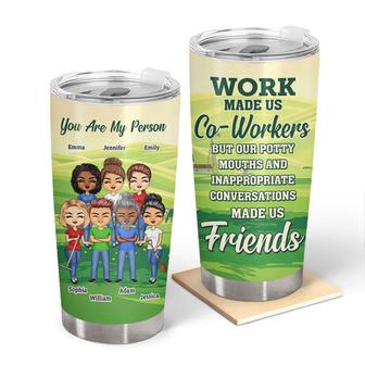 Work Made Us Co-Workers Personalized Tumbler - BFF Gift - Thegiftio UK