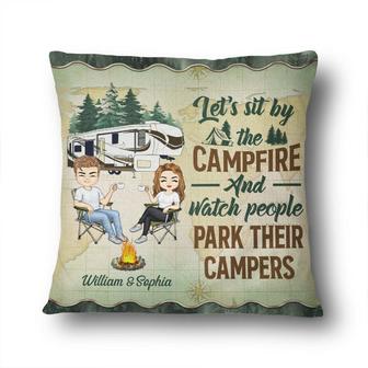 Let's Sit By The Campfire Custom Pillow - Gift for Couples - Thegiftio UK