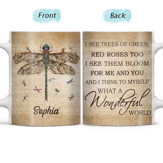 Music Sheet What A Wonderful World Personalized Mug - Thegiftio UK