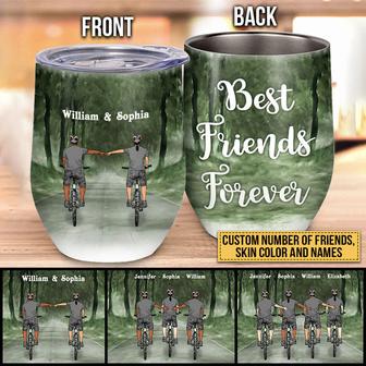 Cycling Bestie Custom Wine Tumbler - Gift for Friends - Thegiftio UK