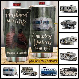 Camping Partners For Life Custom Tumbler - Anniversary Gift - Thegiftio UK