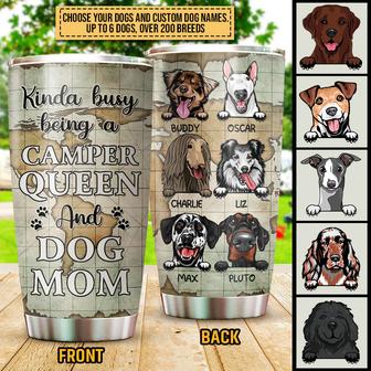 Camping Dog Kinda Busy Being Mom Custom Tumbler - Gift - Thegiftio UK
