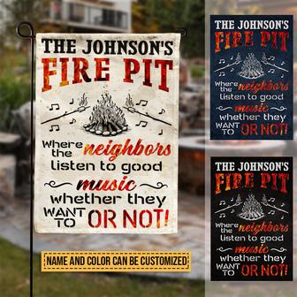 Camping Fire Pit Where Neighbor Listen To Good Music Custom - Thegiftio UK