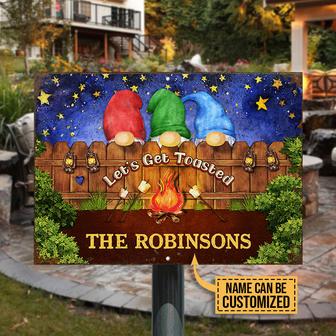 Camping Gnomes Let's Get Toasted Custom Metal Sign - Gift - Thegiftio UK