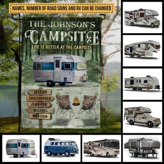 Camping Life Is Better At The Campsite Custom Flag - Gift - Thegiftio UK