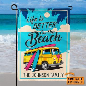 Camping Surfing Life Is Better Custom Flag - Camper Gift - Thegiftio UK