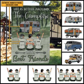 Camping Bestie Life Is Better Around The Campfire Custom - Thegiftio UK