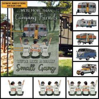 Camping Bestie Like Small Gang Custom Flag - Gift for Bestie - Thegiftio UK