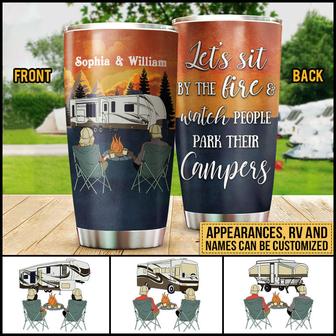 Camping Couple BFF Custom Tumbler - Gift for Friends - Thegiftio UK