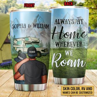 Camping Couple Always At Home Custom Tumbler - Couples Gift - Thegiftio UK