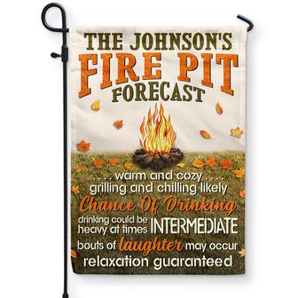 Camping Fire Pit Forecast Custom Flag - Gift for Campers - Thegiftio UK