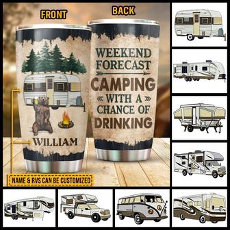 RV Weekend Forecast Custom Tumbler - Gift for Campers - Thegiftio UK