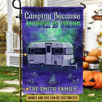 Camping Witch Witchy Camper Custom Flag - Halloween Gift - Thegiftio UK