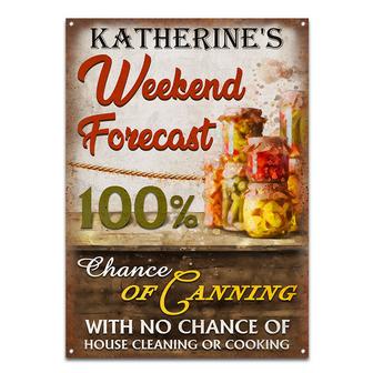 Personalized Canning Forecast Metal Sign - Gift for Home - Thegiftio UK