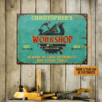 Carpenter Flying Tools Custom Metal Sign - Carpenter Gift - Thegiftio UK