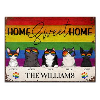 Cat Lover Home Sweet Home Custom Metal Sign - Gift for Cats - Thegiftio UK