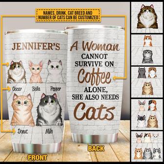 Cat Kitten Lovers Coffee Drinks Custom Tumbler - Thegiftio UK