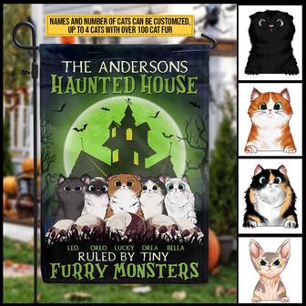 Cat Halloween Haunted House Custom Flag - Halloween Gift - Thegiftio UK