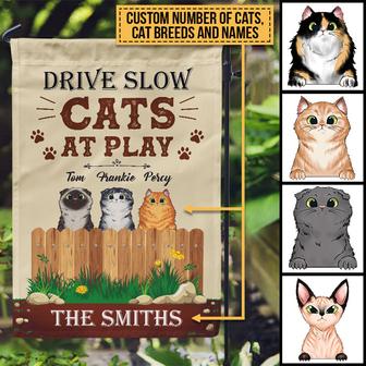 Cats At Play Custom Flag - Personalized Gift for Cat Lovers - Thegiftio UK
