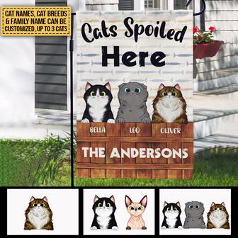 Cats Spoiled Here Custom Flag - Gift for Cat Lovers - Thegiftio UK