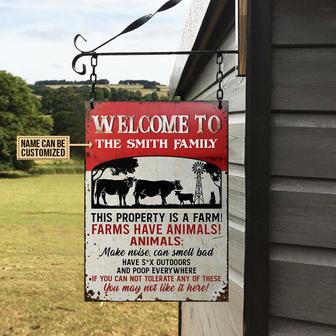 Cattle Farm House This Is A Farm Custom Metal Sign - Gift - Thegiftio UK