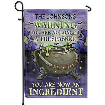 Cauldron Warning Witch Personalized Flag - Halloween Gift - Thegiftio UK