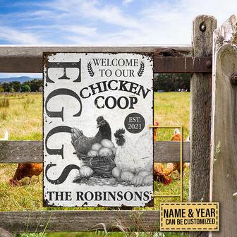 Chicken Coop Eggs Custom Metal Sign - Gift for Farmers - Thegiftio UK