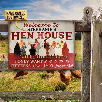Chicken Coop Hen House Welcome Custom Metal Sign - Farm Gift - Thegiftio UK