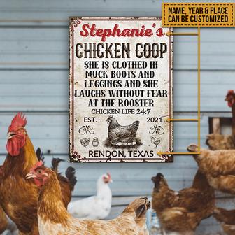 Chicken She Is Clothed Custom Metal Sign - Gift for Farmers - Thegiftio UK
