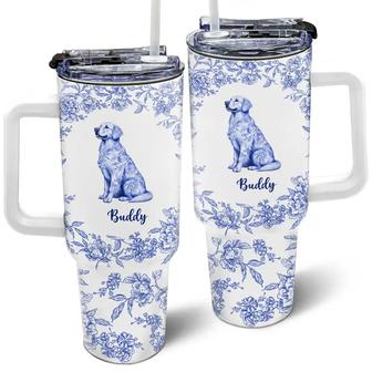 Chinoiserie Toile Dog Custom Tumbler - Gift for Dog Lovers - Thegiftio UK