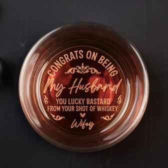 Congrats On Being My Husband Custom Whiskey Glass - Gift - Thegiftio UK