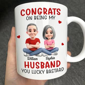 Congrats On Being My Husband Custom Mug - Gift for Couples - Thegiftio UK