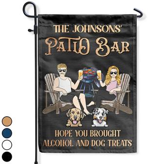 Couple Pool Patio Bar Hope You Brought Alcohol Custom Flag - Thegiftio UK
