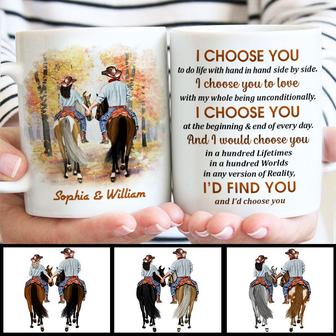 Cowboy Couple I Choose You Custom Mug - Gift for Couples - Thegiftio UK