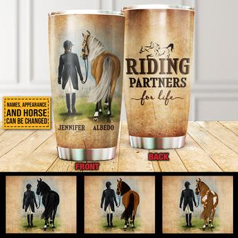 Riding Partners For Life Custom Tumbler - Horse Lovers Gift - Thegiftio UK