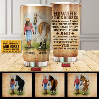 I Ride Horse Custom Tumbler - Gift for Horse Lovers - Thegiftio UK