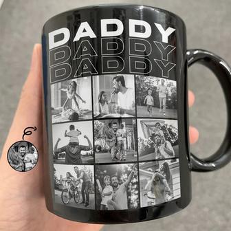 Custom Photo B&W Daddy Grandpa Personalized Mug - Thegiftio UK