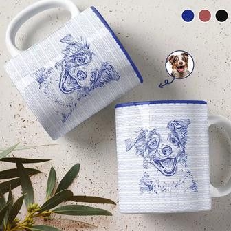 Custom Photo Pencil Drawing Mug - Gift for Pet Lovers - Thegiftio UK