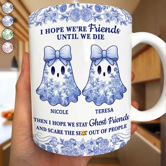 Cute Ghost Bestie Friends Until We Die Custom Mug - Gift - Thegiftio UK