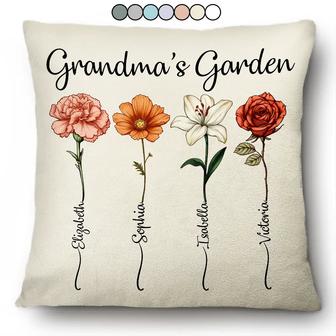 Grandma's Garden Birth Flower Custom Pillow - Gift for Mom - Thegiftio UK
