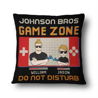 Dad And Child Game Zone Personalized Pillow - Gift for Dad - Thegiftio UK