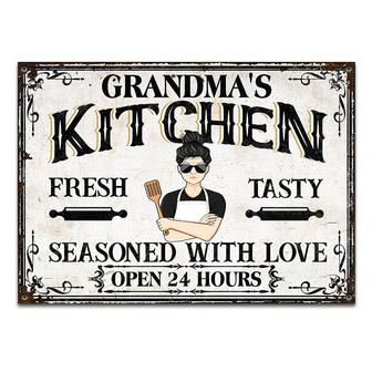 Kitchen Seasoned With Love Personalized Metal Sign - Gift - Thegiftio UK