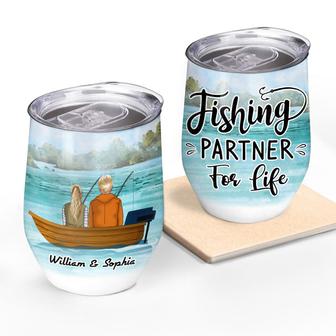 Fishing Partners For Life Custom Tumbler - Gift for Couple - Thegiftio UK
