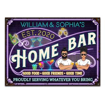 Home Bar Good Friends Good Time Custom Metal Sign - Gift - Thegiftio UK