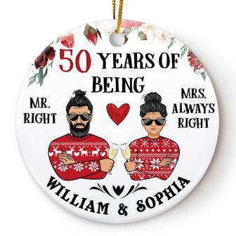 Mr And Mrs Personalized Ornament - Anniversary Gift - Thegiftio UK
