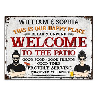 This Is Our Happy Place Custom Metal Sign - Patio Gift - Thegiftio UK