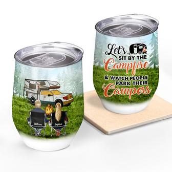 Let Sit By The Campfire Personalized Tumbler - Camper Gift - Thegiftio UK