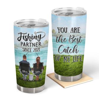 Fishing Partner Best Catch Custom Tumbler - Gift for Couple - Thegiftio UK